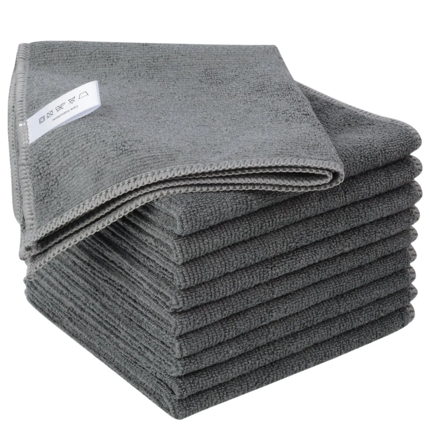 10PCS Black Microfiber Kitchen Cleaning Cloths Towels Milk Tea Shop Coffee Machine Special Rag Household Cleaning Towel