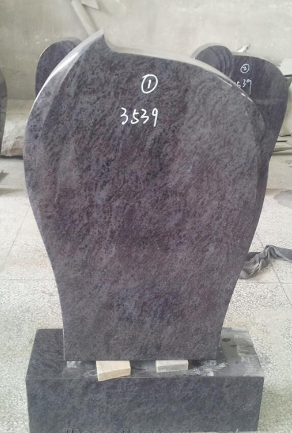 Natural Stone Bahama/Indian blue Granite Tombstone for Memorial/Dead/cemetery/graveyard