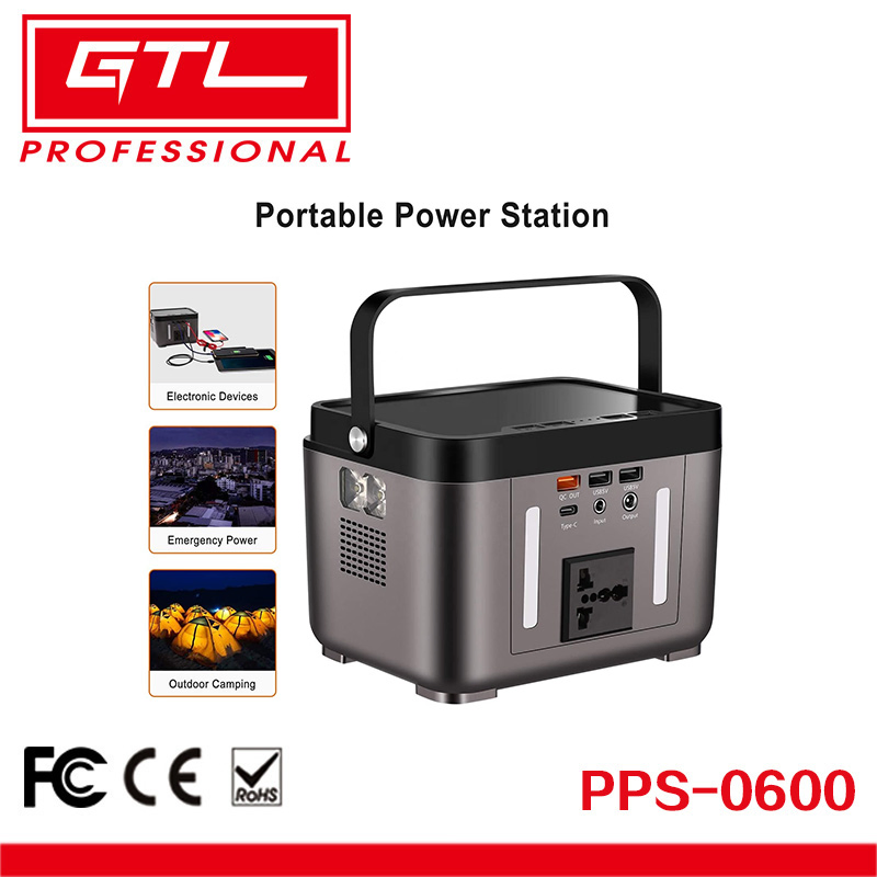 Lithium Battery Generator DC Output 60000mAh AC Power Bank Portable Power Station with USB/LED Light for Travel, Camping or Emergency Power Supply (PPS-0600)