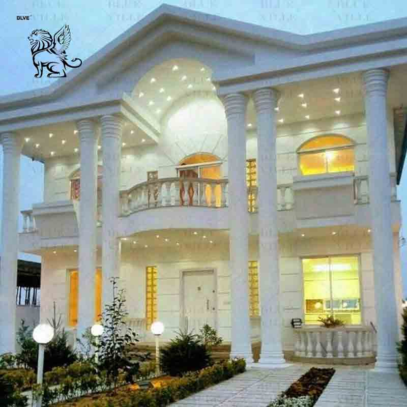 Circular Columns Stone Roman Column Classic Sandstone Pillars White Marble House Porch Pillar Factory Price