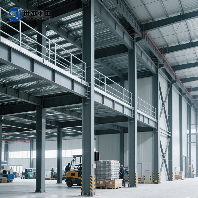 Frame Steel Structure & Prefab Modular Metal Mezzanine Platform Customizable Warehouse Steel Mezzanine Floor System Supplier