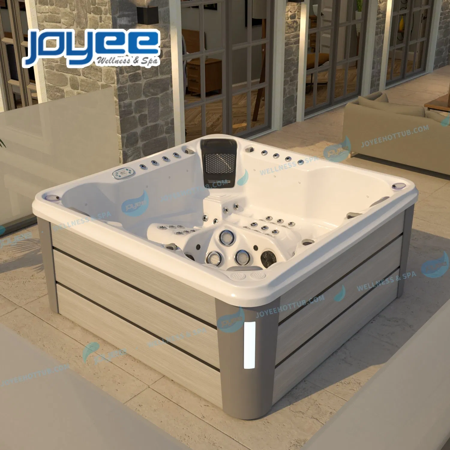 Гидромассажная ванна Joyee London-R с водопадом и светодиодной подсветкой