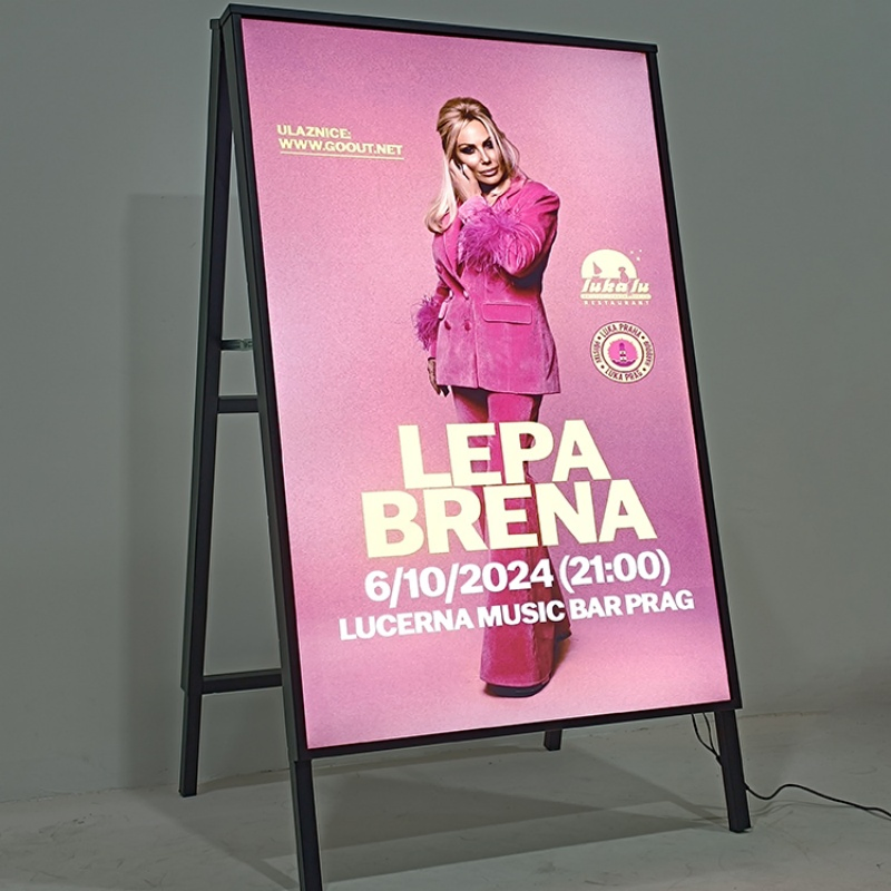 Premium Shopping Mall Store a-Frame Poster Display Floor Standing Shop a Frame Sidewalk Sign Board Outdoor