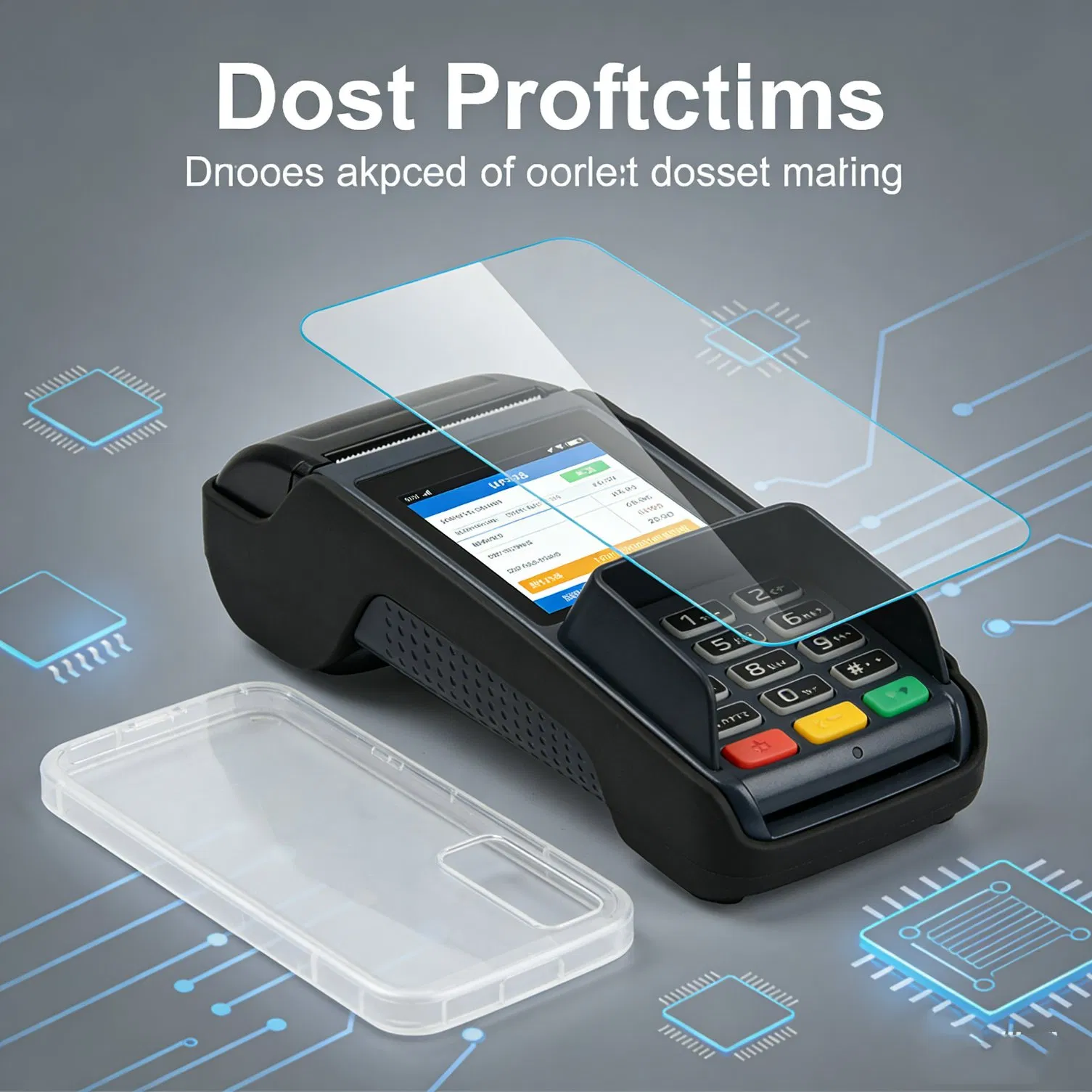 Premium HD Tempered Glass POS Screen Protector for Sunmi Device