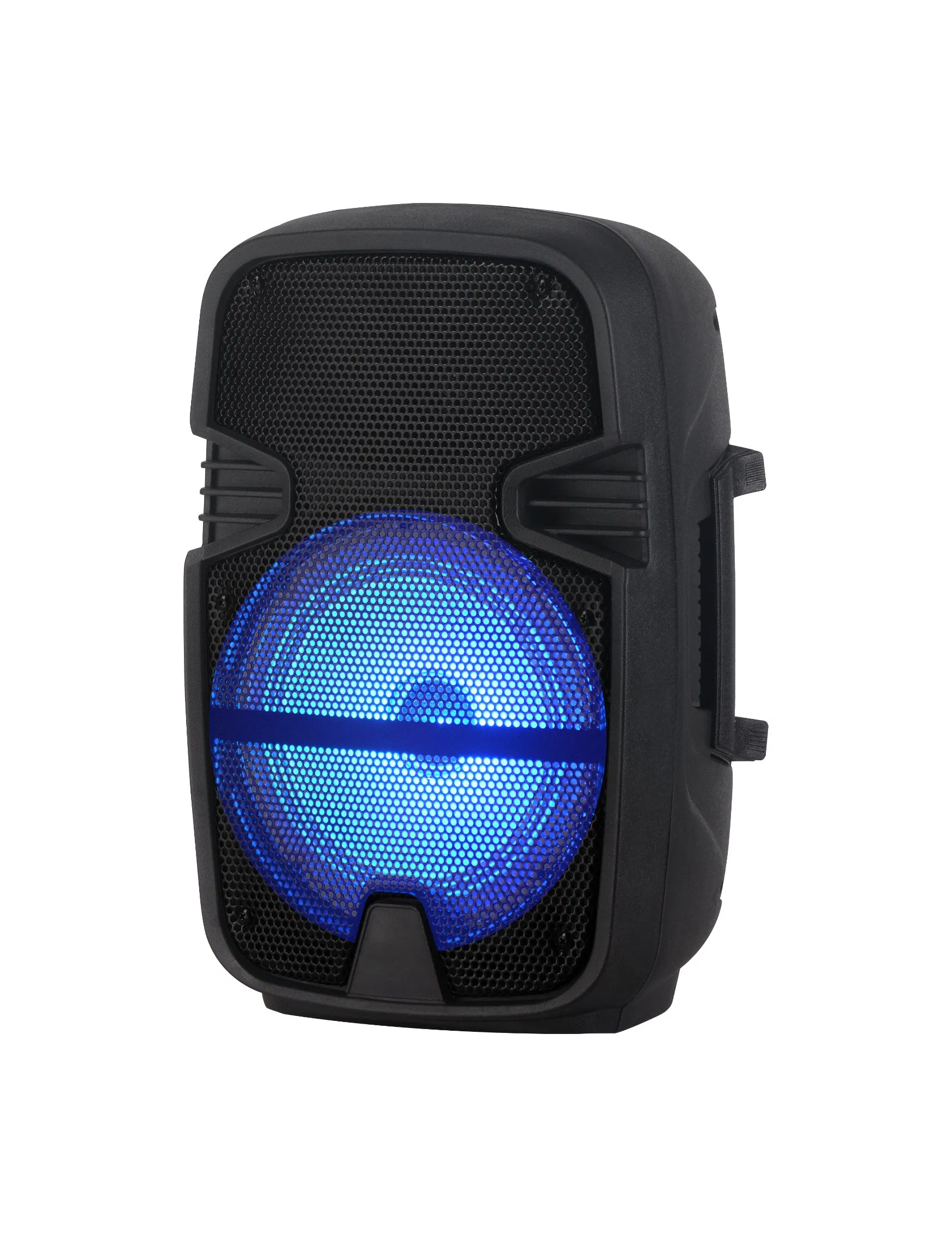 8 Inch Rechargeable Portable Bluetooth Active Speaker Trolley with Colorful LED Lights