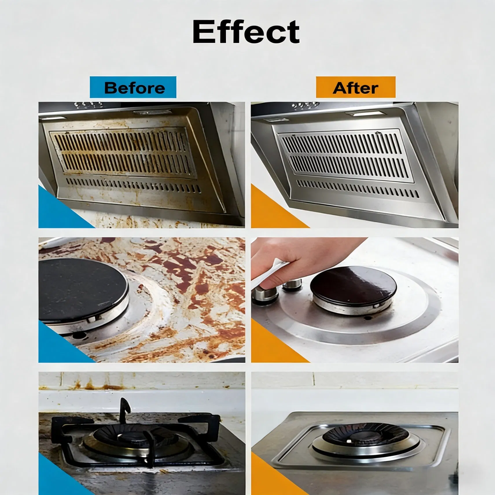 Heavy Duty Kitchen Foam Cleaner, Powerful Degreaser Spray