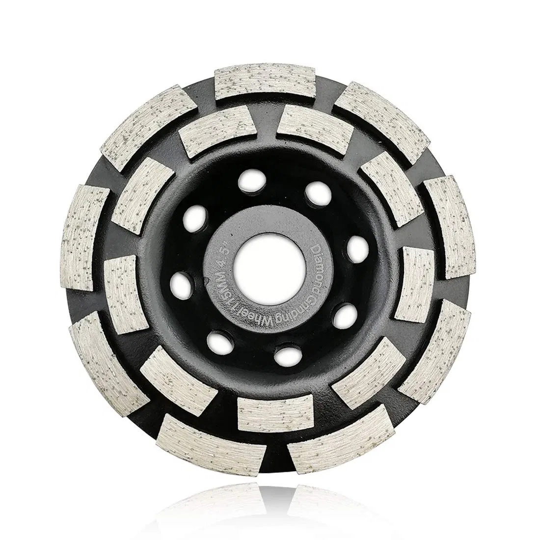 L 4-1/2 Inch Double Row Grinding Wheel/Diamond Cup Grinding Wheel/Cutting Tool for Grinding 4 Inch Cutting Disc12 Segs Heavy Duty Diamond Wheel for Polishing