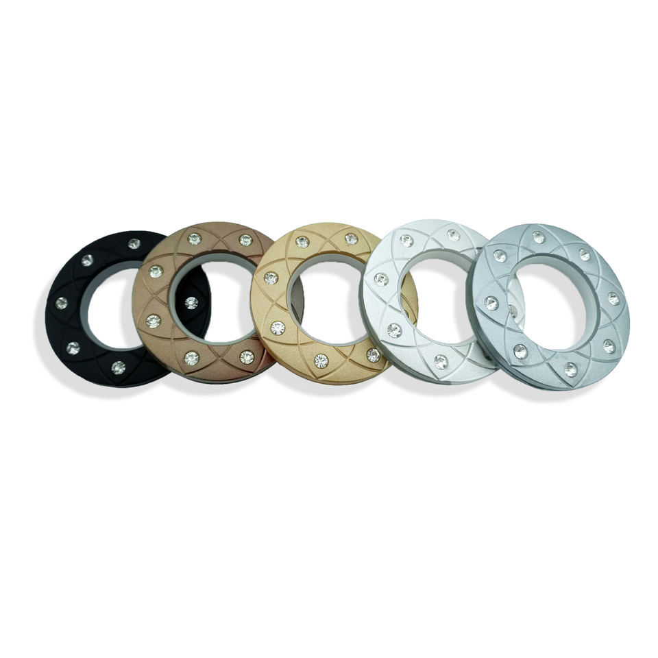 Good Quality 80 mm Crystal Lotus ABS Curtain Ring Unique and Novel Delicate Curtain Ring