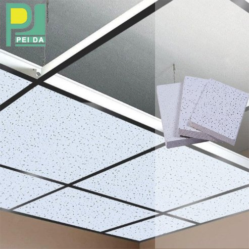 Decorative Building Materials Non-Combustible Mineral Fiber Ceiling Panel for House