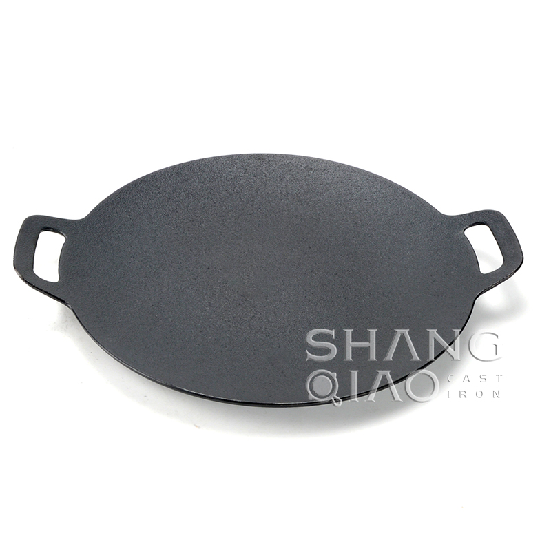 Чугунная сковорода для пиццы и блинов 28 см