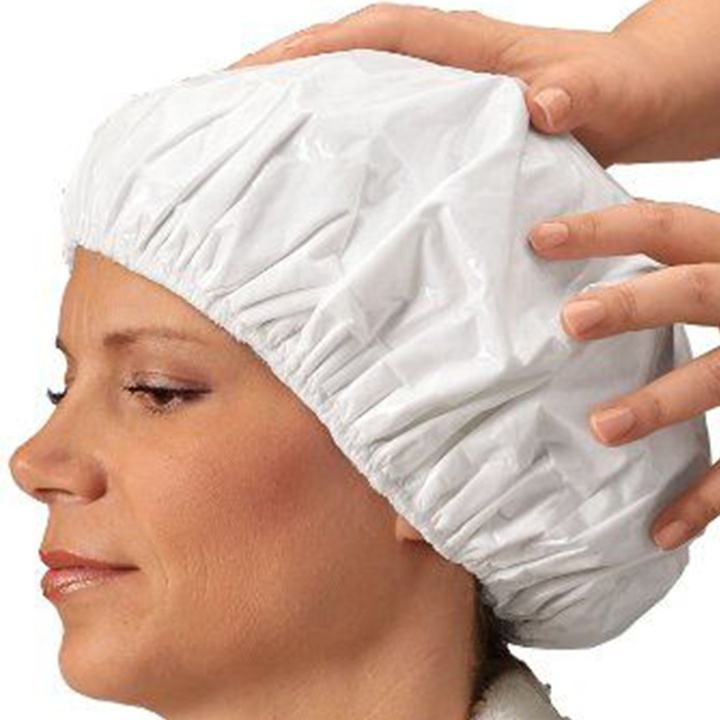 Customized Package Disposable Med-Cover Rinse Free Shampoo Wet Cap No Water Use Practical for Hospital & Travel Hiking Camping