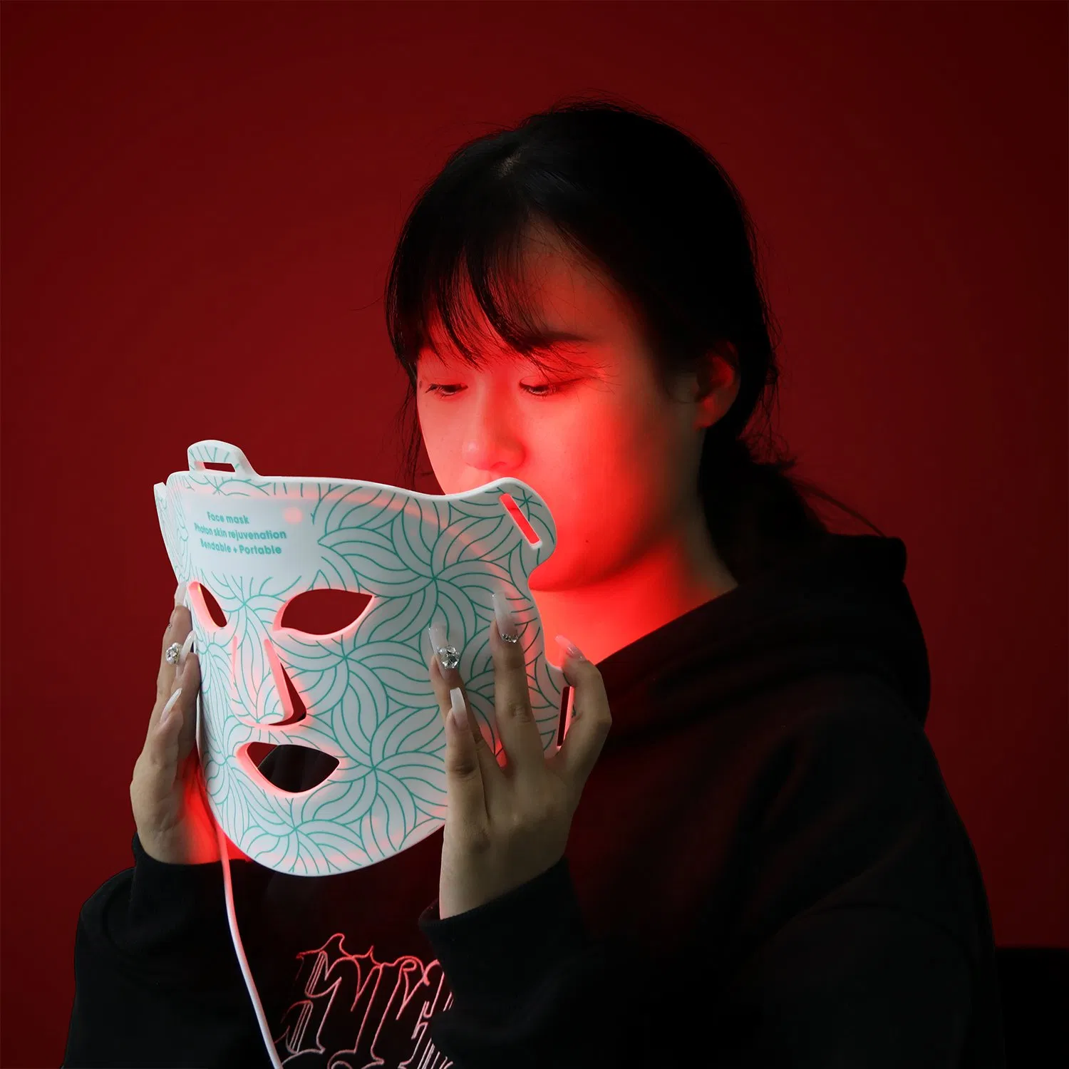 OEM Silicone LED Face Mask Red Light Therapy Mask for Facial Beauty