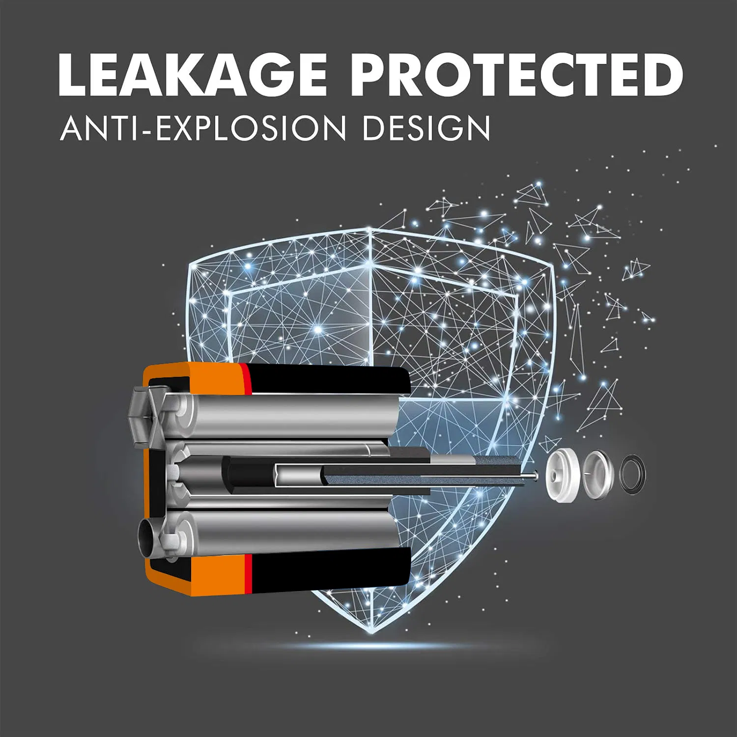 Щелочная батарейка LUCKCELL 9V 6LR61