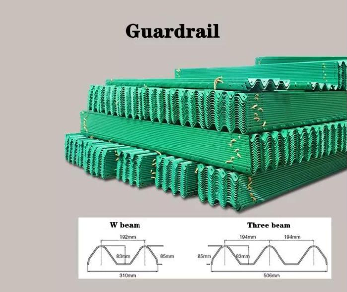 Road Traffic Safety Galvanized Steel Guardrail Highway Guardrails