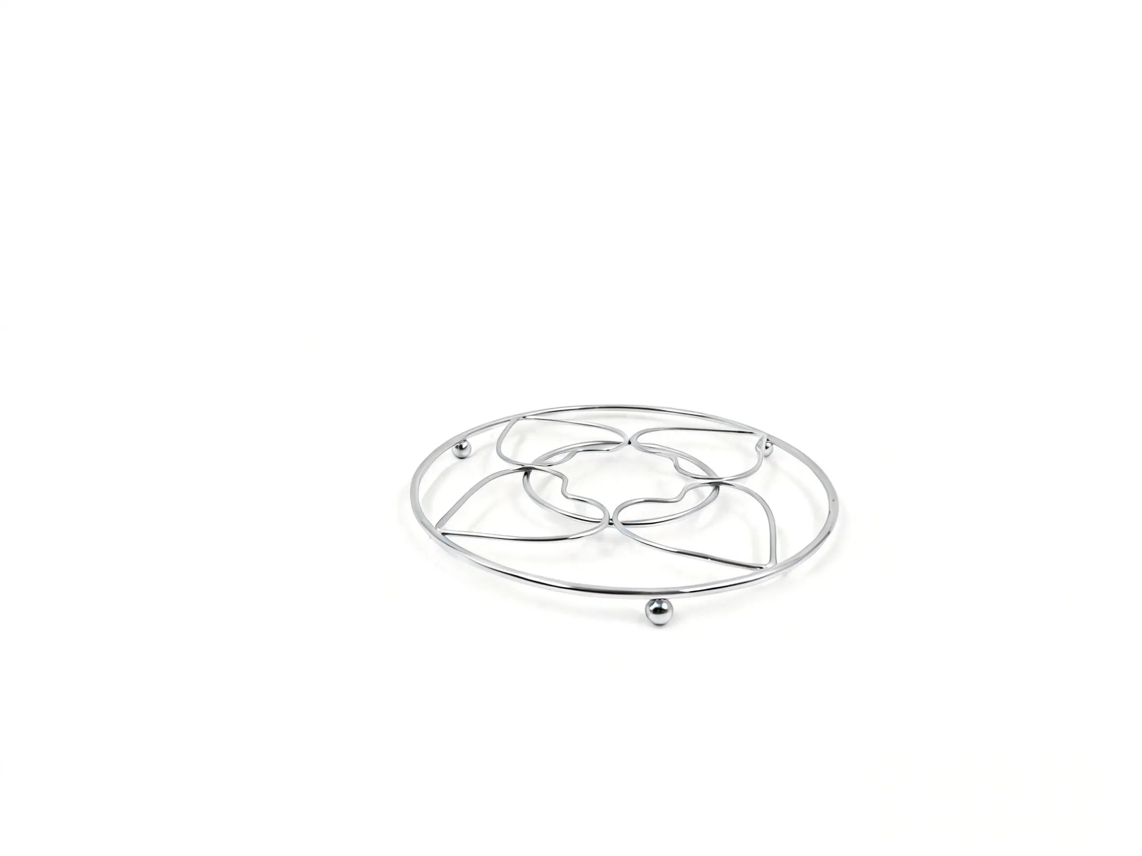 Sleek Chrome-Plated Round Wire Trivet