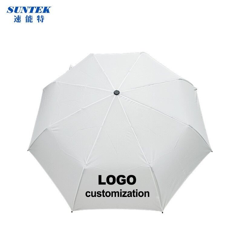 3 Folding High Quality Auto Open White Umbrella Sublimation Blanks for Personalized Gifts