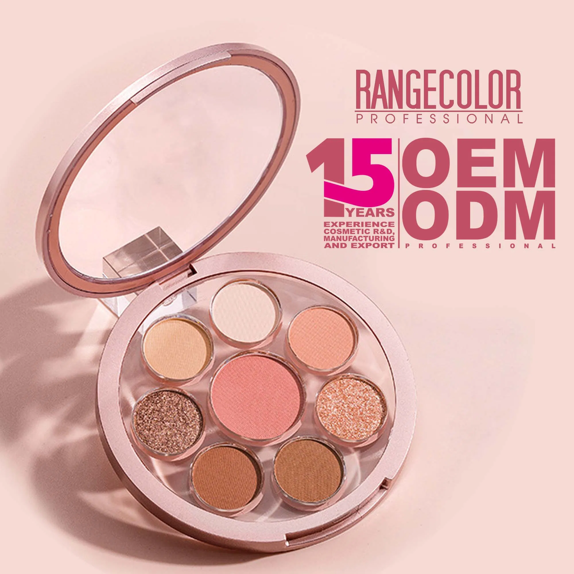 Private Logo ODM & OEM GMPC Color Makeup Eyeshadow Palette Nude Eyeshadow Glitter Matte Waterproof Sweat Proof Eyeshadow
