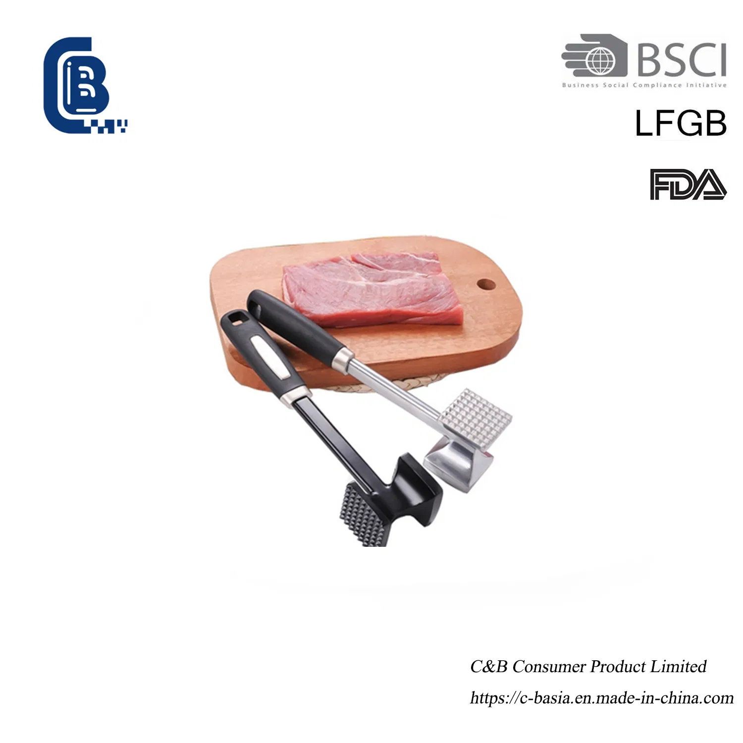 Meat Tenderizer Meat Hammer Stainless Steel Prongs Kitchen Utensils