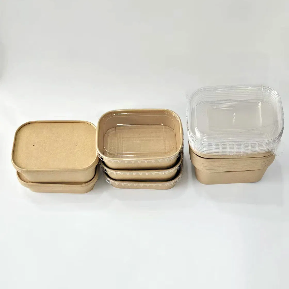 500ml Ice Cream Kraft Paper Container with Lid