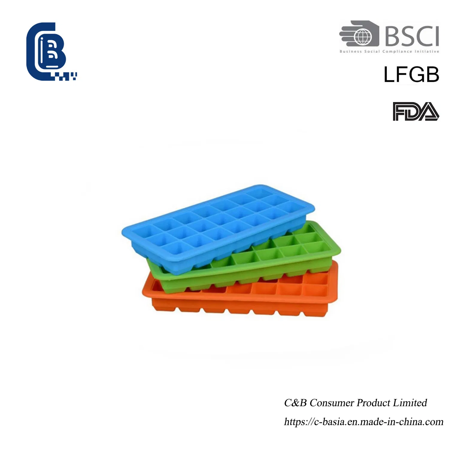 Форма для льда из пищевого силикона, 21 ячейка