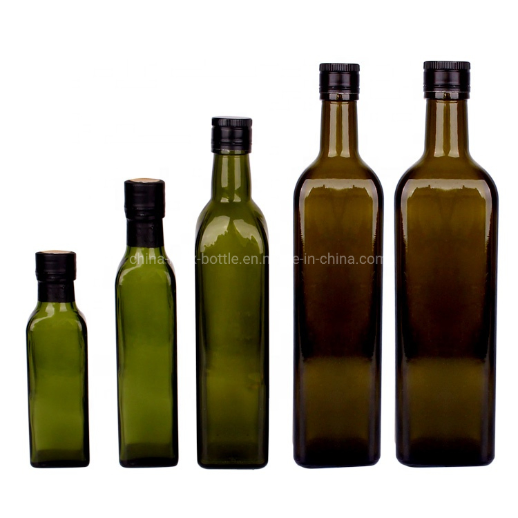 100ml 150ml 250ml 500ml 750ml 1000ml Square Glass Olive Oil Bottle