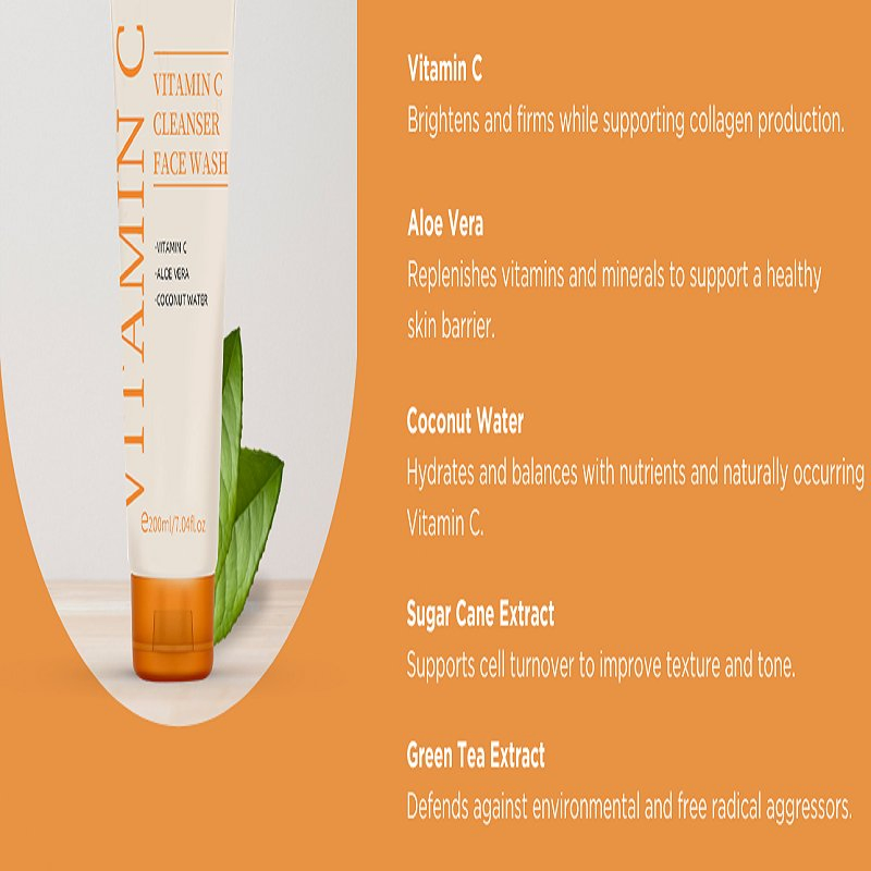 OEM Face Wash Cleanser Deep Pore Cleaner and Moisturizing Nourishing Ingredients Niacinamide Acne Whitening Aloe Vera Cream