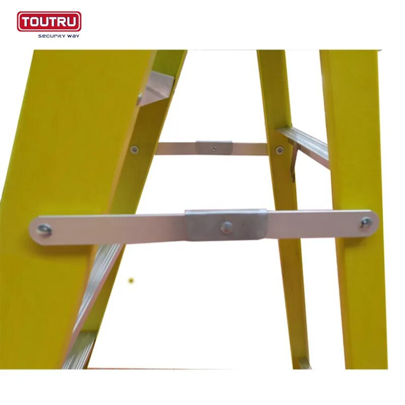Solid Steel Step Ladder Fiberglass Step Ladder with Convenient Top Tray 3-Step Ladder