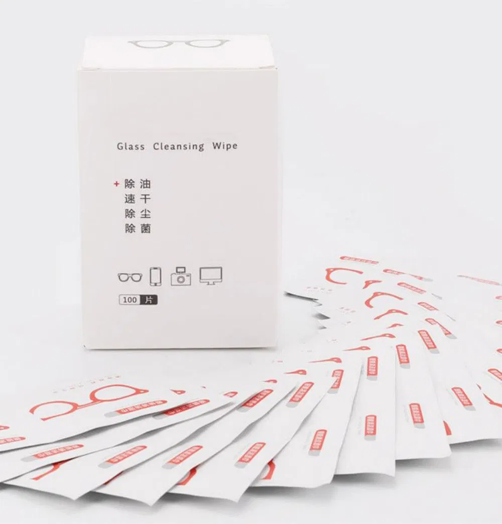 OEM Lens Cleaning Wipes Cleaning Glasses Individual Package Free Sample Glasses Cleaner Cleaning Wet Wipes