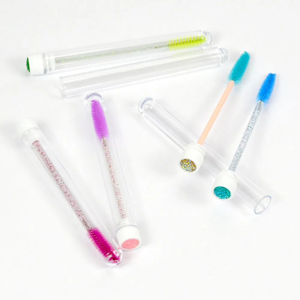 Wholesale Plastic Wand Tube Eye Lashes Mascara Makeup Brush Eyelash Cleansing Lash Extension Brush