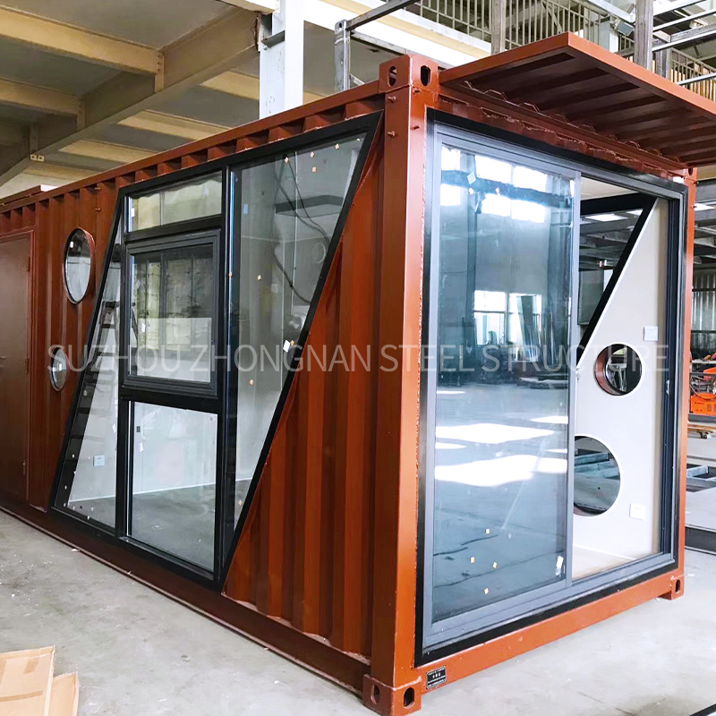 Low Cost Prefab Boxabl Shipping House Container Store Restaurant with Glass Wall