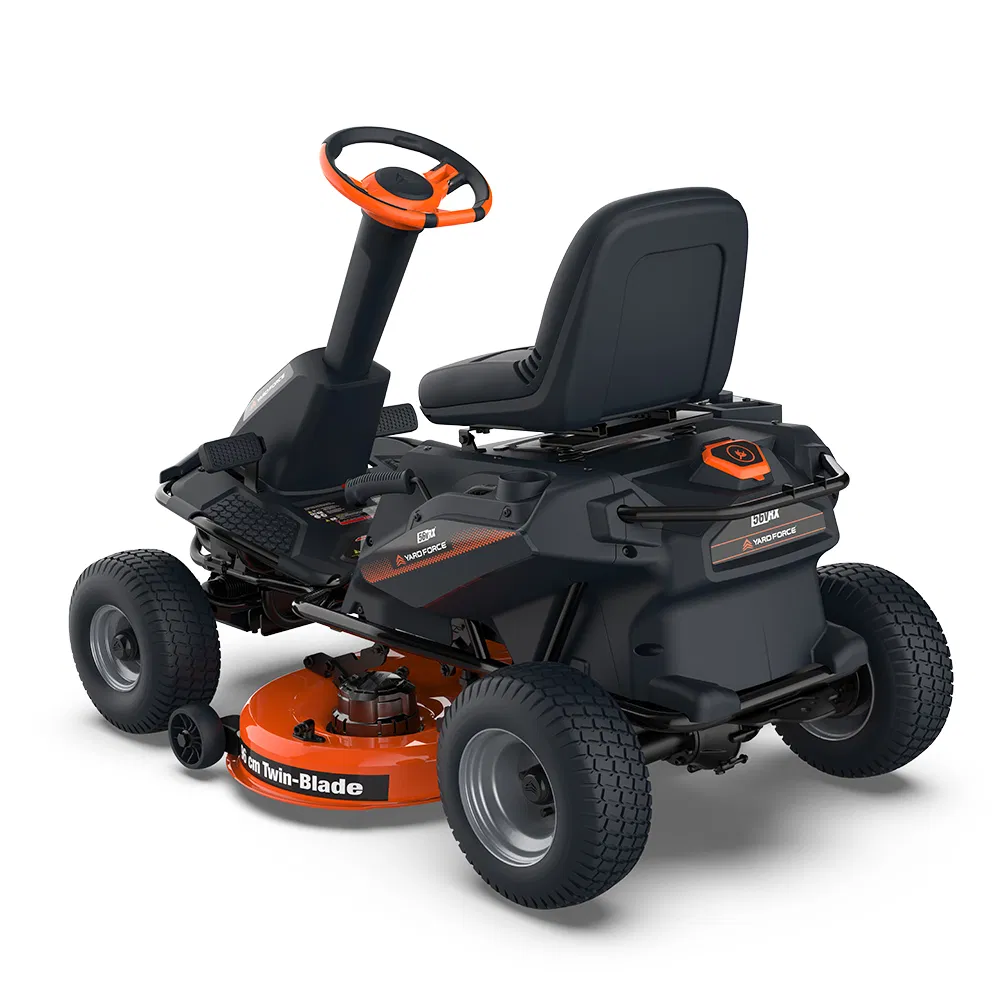 Yard Force Prorider E559 56V 50ah LFP Riding Mower, 38" Cut & 12-Speed Height, Smart Dashboard & LED Lights, with Grass Bag