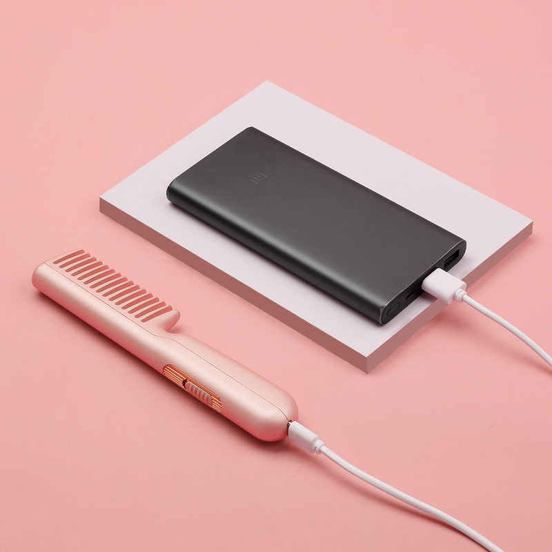 Портативная USB-выпрямляющая щетка для волос с анионами