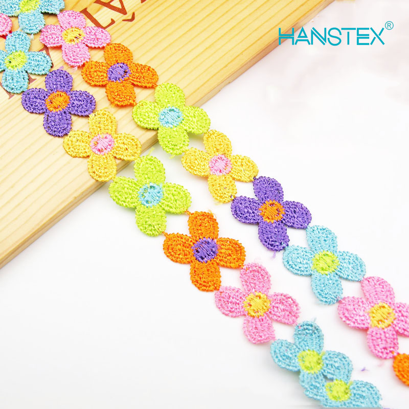 DIY Handmade Sewing Supplies Colorful Flower Trim Daisy Water Soluble Lace Accessory