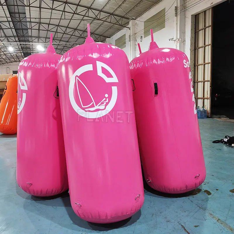 Outdoor Advertising Inflatable Cylinder Water Buoy Floating Tube Buoy for Swimming Race