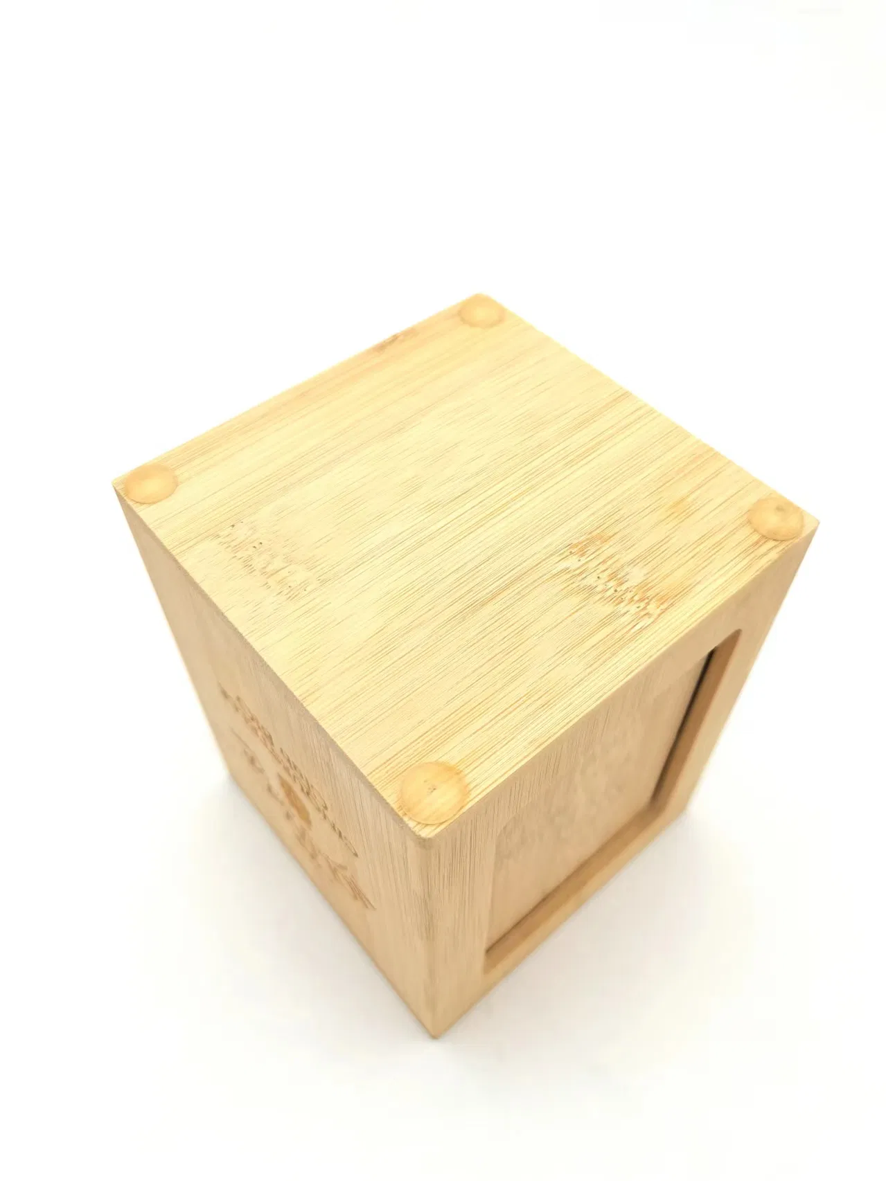 Sustainable Branding Bamboo Table Napkin Box Holder Sugar Tea Bag Box Set