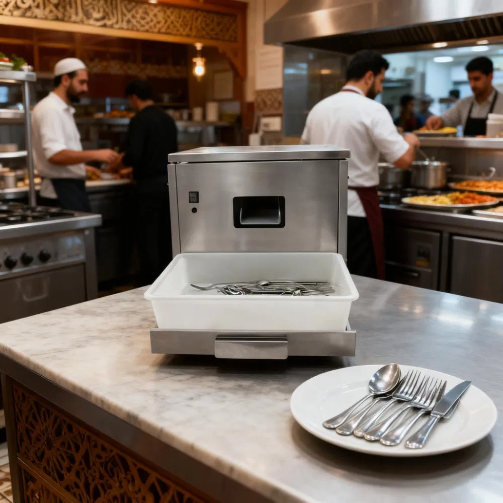 Heavybao Qatar Oman Saudi Arabia Midddle East Restaurant Kitchen Cutlery Knife Fork Polisher