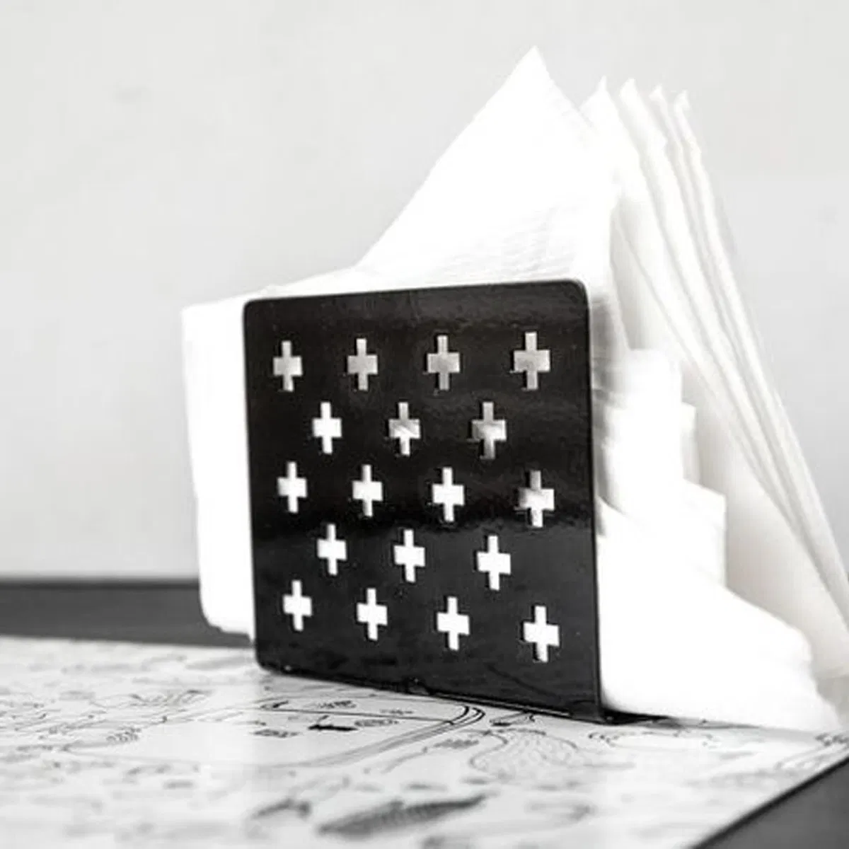 Contemporary Napkin Holder Tissue Box Holder for Elegant Dining