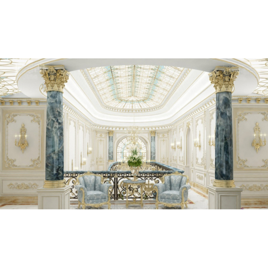 European Style Fiberglass Roman Column for Interior Decor