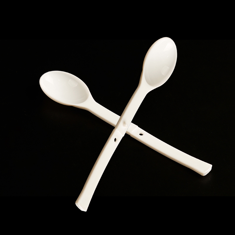 Best Selling Foldable Disposable Plastic Spoon Cake Salad Spoon Plastic Cutlery