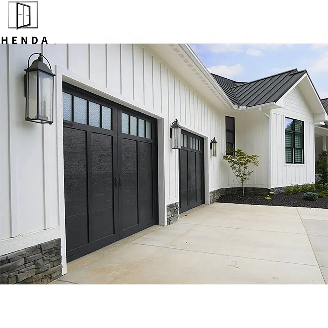 Luxury Modern Automatic Remote Electric Folding Wrought Iron Garage Door Main Metal Garage Entry Door Design