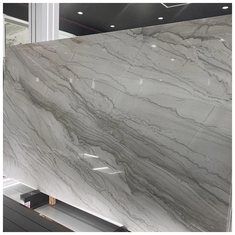 Brazilian Exotic Calacatta White Quartzite Slabs for Countertops and Tiles