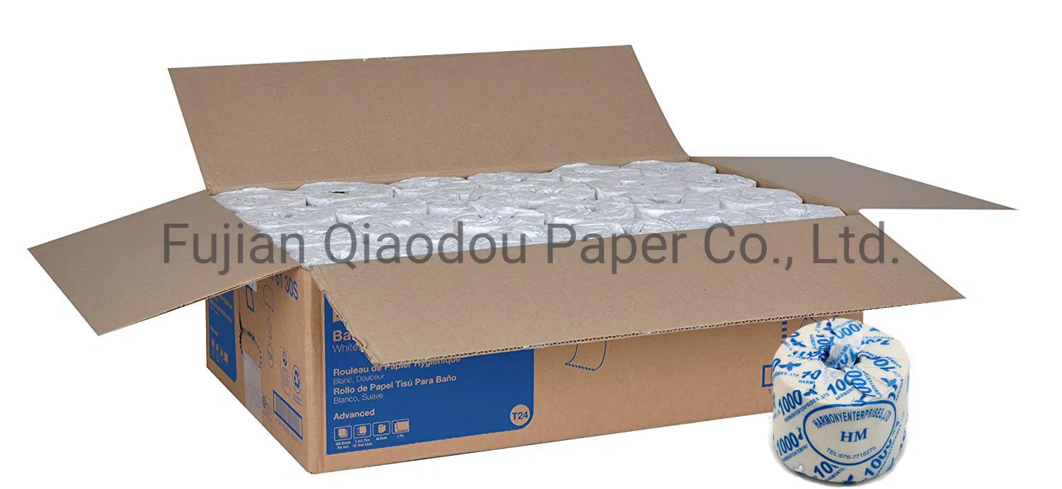 Factory Bamboo Eco Friendly Bath Embossed 1-Ply Better Toilet Paper with Core