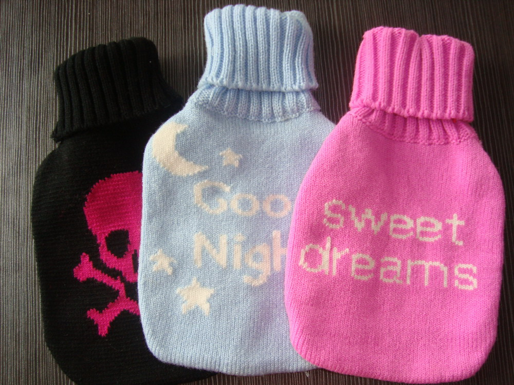 Factory Halloween Christmas Natural Rubber Hot Water Bottle Hot Water Bag Cover