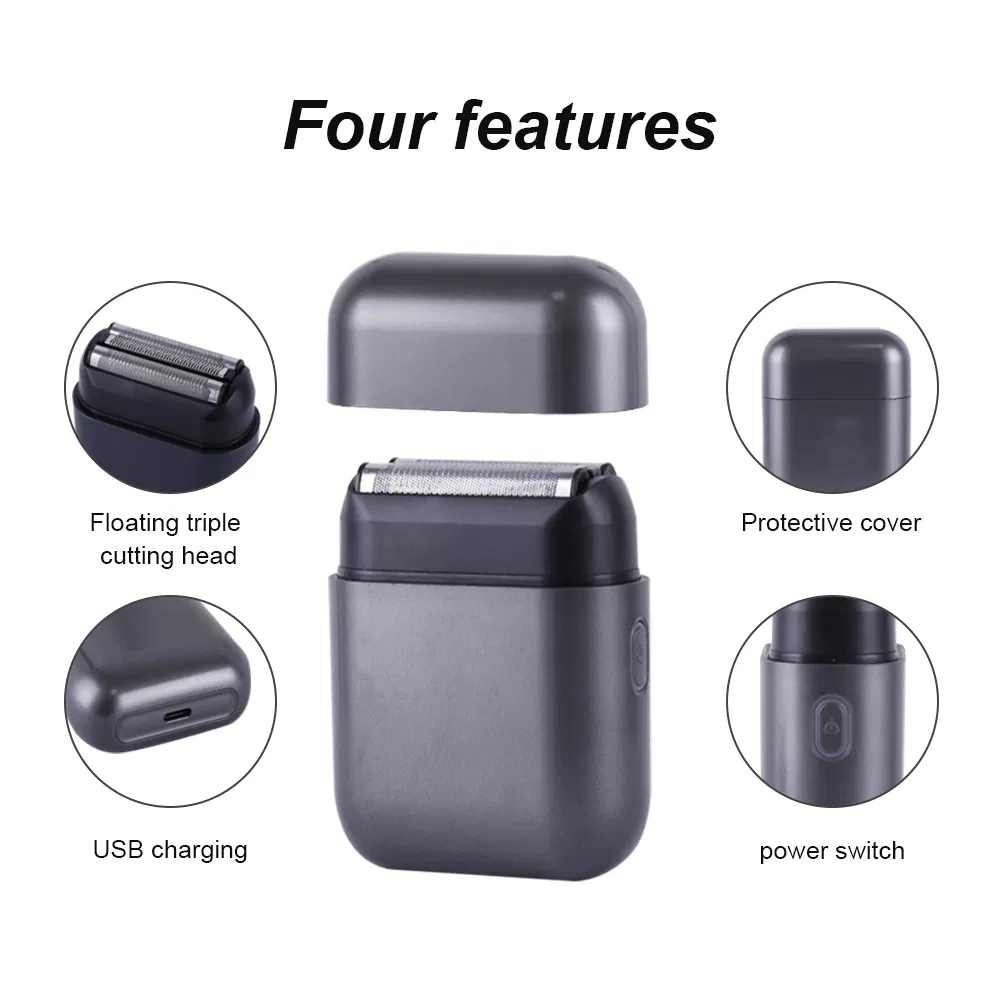 Electric Rechargeable Foil Shavers with 3 Blade Heads Ipx7 Waterproof