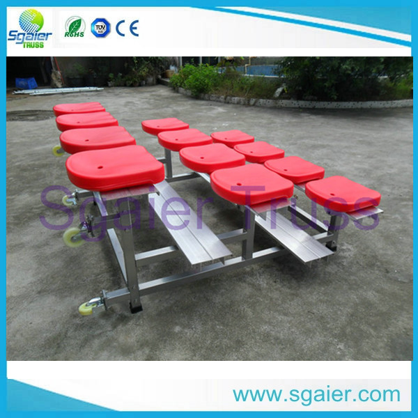 Easy Transport Movable 3-Row Aluminum Bleacher Seating with/out Chair