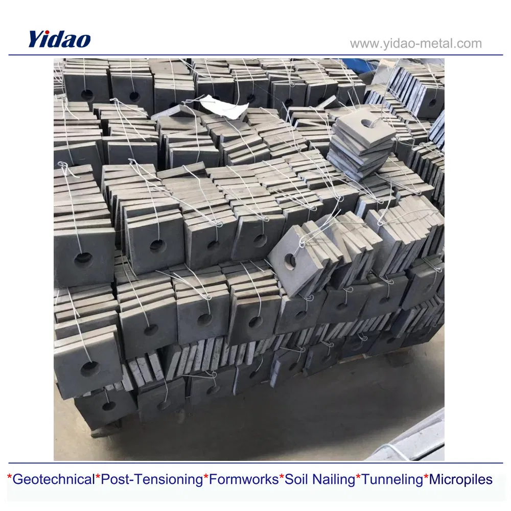 Anchor Plate Square 55 Degree of Stress Steel Bar Accessories