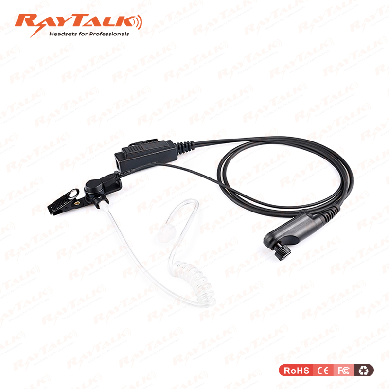 Surveillance Acoustic Tube Radio Earpiece with Ptt&Mic for Motorola/ Kenwood/Hytera/Icom