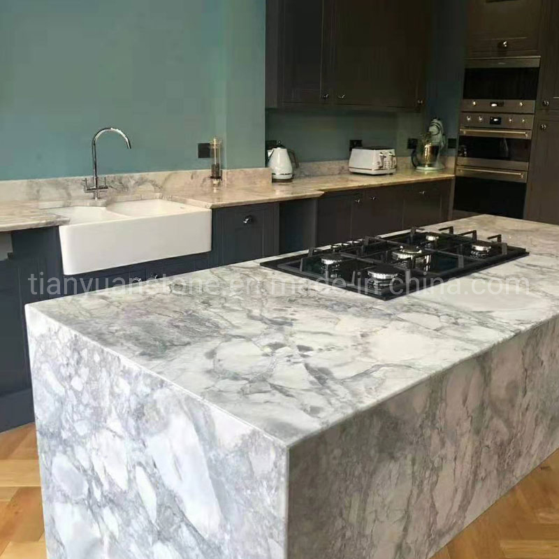 Natural White Macaubas Calacatta Giotto Quartzite Kitchen Countertop