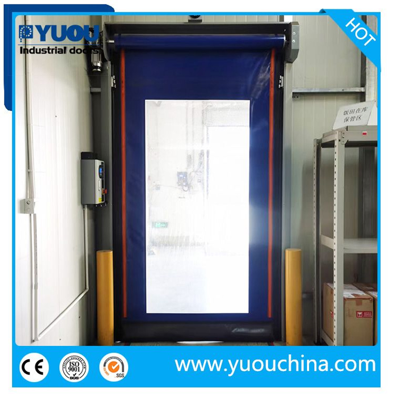 Clean Room Automatic PVC Fabric Interior GMP Zipper Type Airtight Self Recovery Reset Repairing High Speed Roll up Rapid Roller Shutter Fast Quick Acting Door