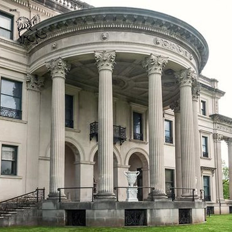 Factory Custom Greece Building Decor House Stone Pillars Design Indoor Marble Greek Ionic Column